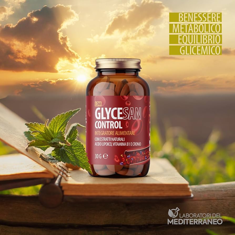 LDM Glycesan è un integratore per la glicemia studiato per supportare il metabolismo glucidico e contribuire al mantenimento di livelli normali di glucosio nel sangue grazie alla presenza di cromo e acido lipoico.